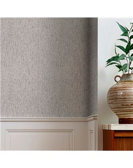 Ref.003-BOO estancia decorada con liso jaspeado Gris y Topo y fondo Beige, bamboo