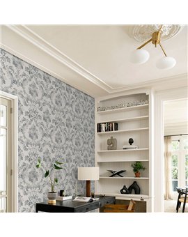 Ref.005-BOO ambiente con bamboo damasco en Gris