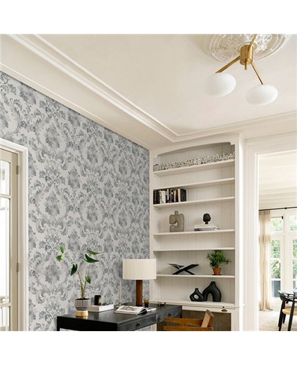 Ref.005-BOO ambiente con bamboo damasco en Gris