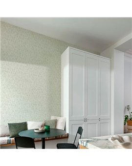 Ref.011-BOO foto de ambiente espiga cepillada bamboo fondo Verde con Blanco Roto