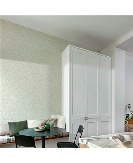 Ref.011-BOO foto de ambiente espiga cepillada bamboo fondo Verde con Blanco Roto