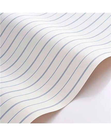 Ref.FAMI-202726033 foto de ambiente rayas finas maison de famille fondo Blanco Roto con Azul
