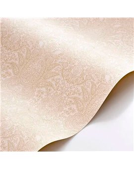 Ref.FAMI-202711200 ambiente real de damasco cachemir maison de famille, sobre fondo Beige en tonos Ocre