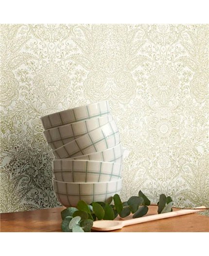 Ref.FAMI-202717084 foto de ambiente damasco cachemir maison de famille fondo Beige con Verde