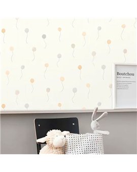 Ref.OUTT202841221 estancia decorada con globos Beige y Gris y fondo Blanco, once upon a time 3