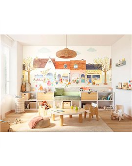 Ref.OUTT203023707NW foto de ambiente mural calle del pueblo once upon a time 3 en Multicolor