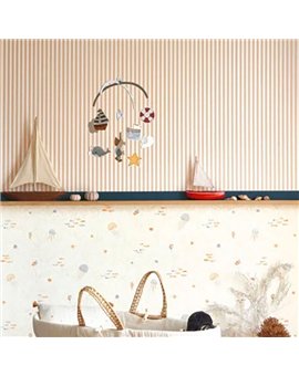 Ref.OUTT29882343 foto de ambiente rayas once upon a time 3 fondo Blanco con Beige