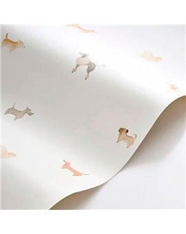 Ref.OUTT202871515 ambiente con once upon a time 3 perros Beige, Gris y Topo sobre fondo Blanco