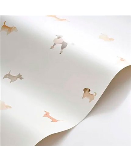 Ref.OUTT202871515 ambiente con once upon a time 3 perros Beige, Gris y Topo sobre fondo Blanco