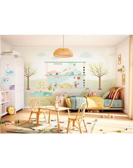 Ref.OUTT203018707NW foto de ambiente mural garaje once upon a time 3 en tono Multicolor