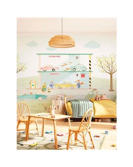 Ref.OUTT203018707NW estancia decorada con mural garaje en Multicolor, once upon a time 3