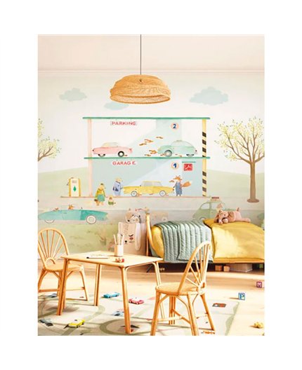 Ref.OUTT203018707NW estancia decorada con mural garaje en Multicolor, once upon a time 3
