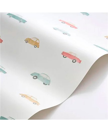 Ref.OUTT202886808 foto de ambiente coches antiguos once upon a time 3 fondo Blanco con Verde, Ocre, Rojo y Beige