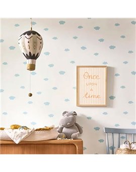 Ref.OUTT29756240 ambiente con once upon a time 3 nubes Azul sobre fondo Blanco