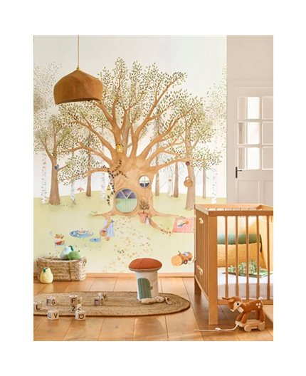 Ref.OUTT203006505NW estancia decorada con mural árbol casita en tono Multicolor, once upon a time 3