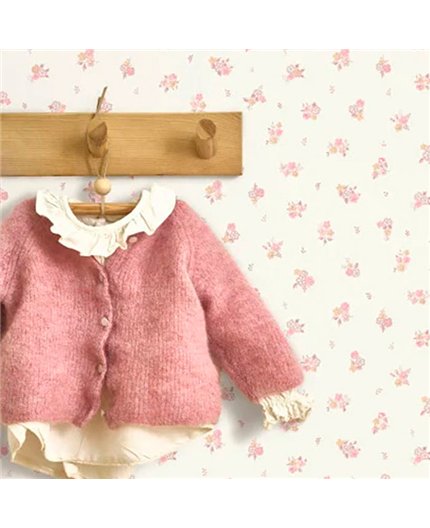 Ref.OUTT202924444 foto de ambiente florecillas once upon a time 3 fondo Blanco con Rosa, Salmon, Violeta y Ocre