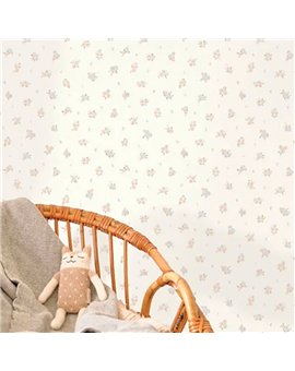Ref.OUTT202929111 foto de ambiente florecillas once upon a time 3 fondo Blanco con Rosa, Violeta y Ocre