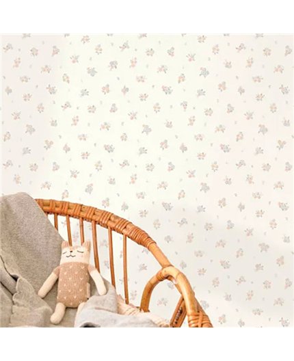 Ref.OUTT202929111 foto de ambiente florecillas once upon a time 3 fondo Blanco con Rosa, Violeta y Ocre