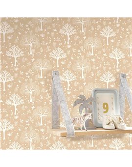 Ref.OUTT202901401 estancia decorada con bosque encantado Blanco y fondo Beige, once upon a time 3
