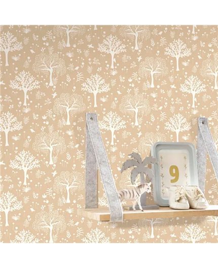 Ref.OUTT202901401 estancia decorada con bosque encantado Blanco y fondo Beige, once upon a time 3