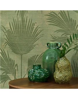 Ref.CANP202657777 estancia decorada con palmeras Dorado y fondo Verde, canopee