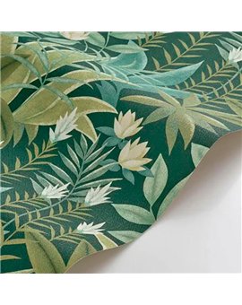 Ref.CANP202637575 ambiente con canopee jungla tropical Blanco Roto sobre fondo Verde