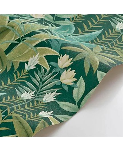 Ref.CANP202637575 ambiente con canopee jungla tropical Blanco Roto sobre fondo Verde