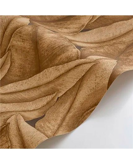Ref.CANP202642468 ambiente con canopee hojas grandes Marrón sobre fondo Ocre