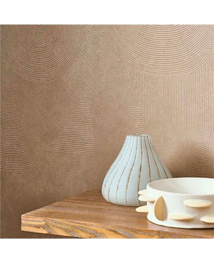 Ref.BATE202782361 ambiente con basalte arcos en relieve Dorado sobre fondo Marrón