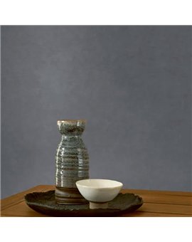 Ref.BATE202746389 ambiente con basalte liso efecto estuco en tono Gris