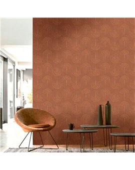 Ref.BATE202803630 ambiente con basalte arcos concéntricos Cobre sobre fondo Marrón
