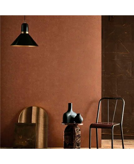 Ref.BATE202793333 estancia decorada con liso mineral Cobre y fondo Marrón, basalte