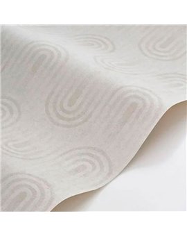 Ref.BATE202801568 ambiente con basalte arcos concéntricos Beige sobre fondo Blanco Roto