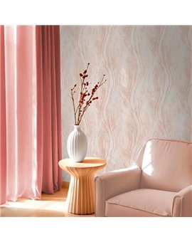 Ref.AB2493 ambiente con absolute ondas marmoleadas Rosa sobre fondo Beige
