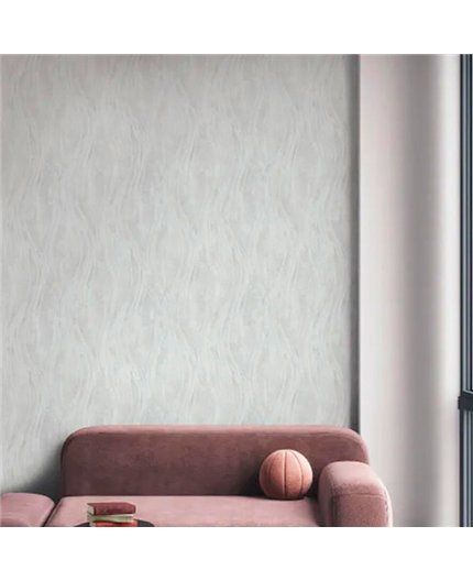 Ref.AB2497 estancia decorada con ondas marmoleadas Gris y fondo Blanco Roto, absolute