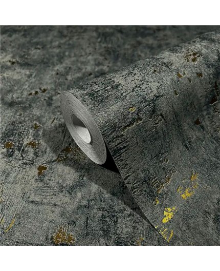 Ref.AB2373 ambiente real de textura cemento absolute, sobre fondo Gris en tonos Dorado