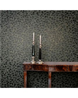 Ref.AB2503 ambiente con absolute hojas trepadoras Dorado sobre fondo Gris