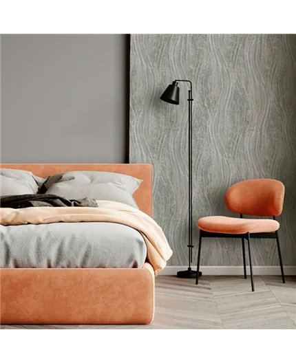 Ref.AB2494 estancia decorada con ondas marmoleadas Beige y fondo Gris, absolute