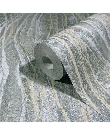 Ref.AB2494 ambiente real de ondas marmoleadas absolute, sobre fondo Gris en tonos Beige