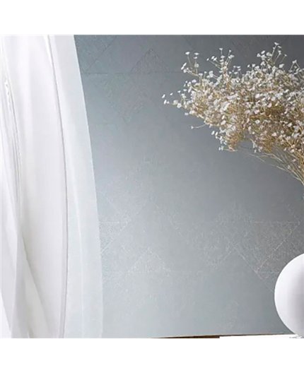 Ref.AB2547 estancia decorada con geométrico triángulos Plateado y fondo Gris, absolute