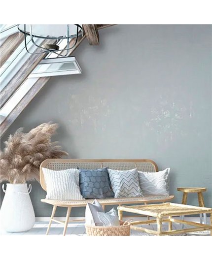 Ref.AB2551 estancia decorada con geométrico cestería Blanco Roto y Plateado y fondo Gris, absolute