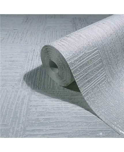 Ref.AB2551 ambiente real de geométrico cestería absolute, sobre fondo Gris en tonos Blanco Roto y Plateado