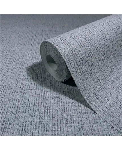 Ref.AB2543 ambiente real de efecto lino absolute, sobre fondo Topo en tonos Gris y Plateado