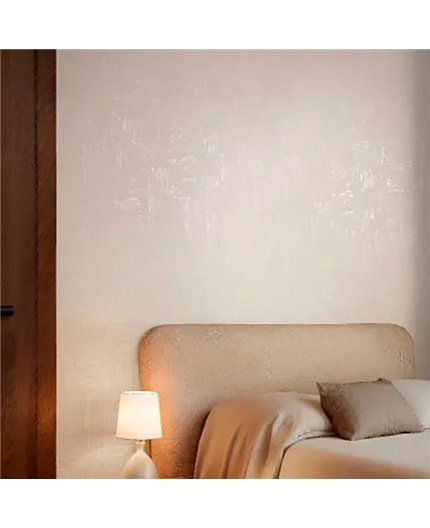 Ref.AB2550 ambiente con absolute geométrico cestería Nácar sobre fondo Blanco Roto
