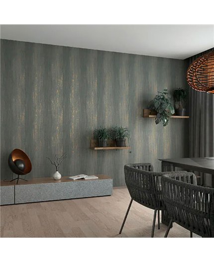Ref.AB2230 estancia decorada con textura veladura Brillos y Cobre y fondo Gris, absolute