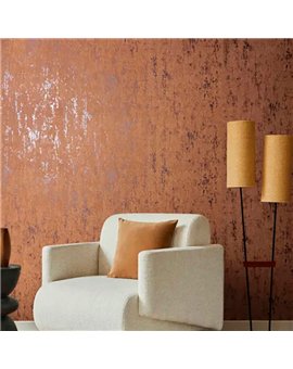 Ref.AB5163 ambiente con absolute textura óxido Plateado sobre fondo Marrón