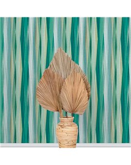Ref.AB9008 estancia decorada con geométrico prismas en tono Verde, absolute