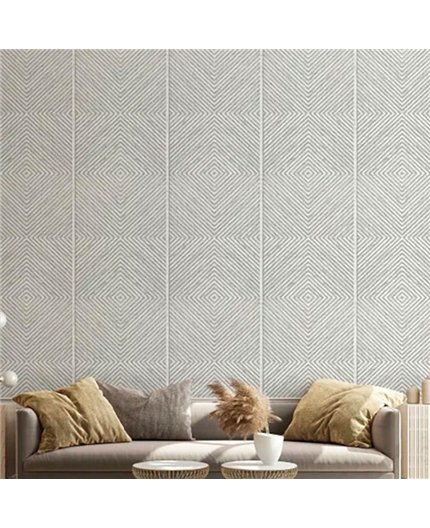 Ref.AB9021 ambiente con absolute madera geométrica Topo sobre fondo Blanco Roto