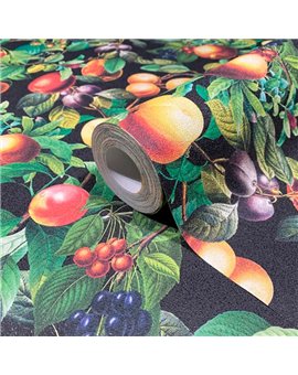 Ref.AB5634 estancia decorada con frutas botánicas Multicolor y fondo Negro, absolute