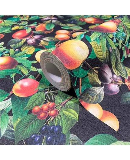 Ref.AB5634 estancia decorada con frutas botánicas Multicolor y fondo Negro, absolute